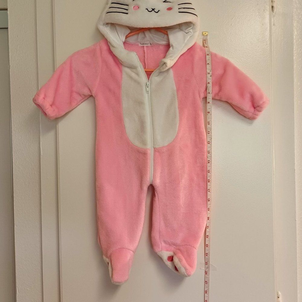 Pink Cat - Hooded Comfy  Sleepwear Winter Clothes baby - Picture 5 of 7